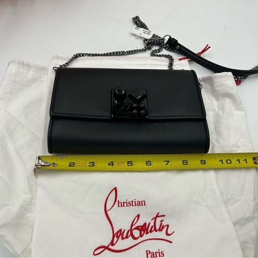 Christian Louboutin Carasky leather clutch/shoulder bag made in Italy - Picture 7 of 10